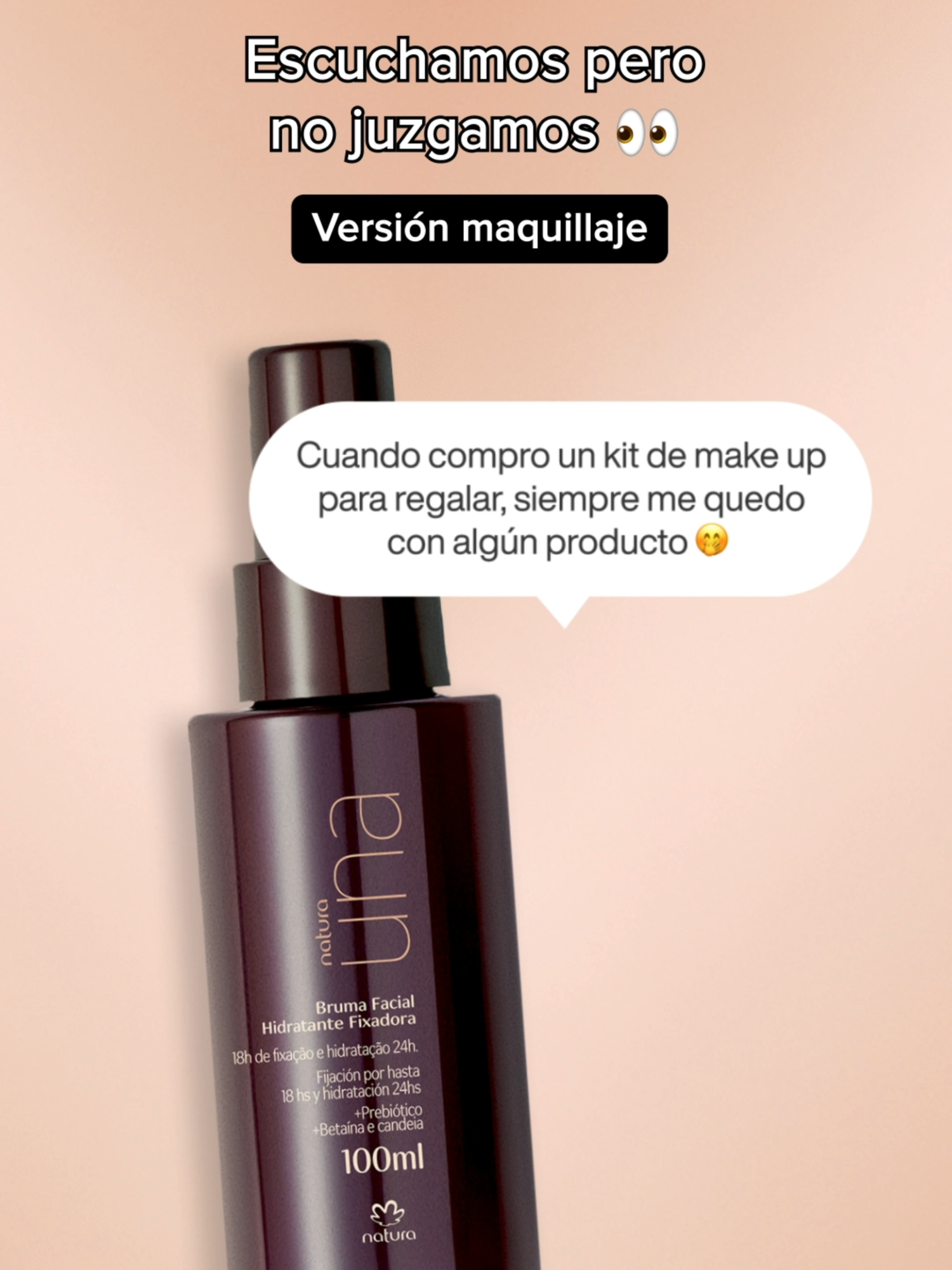 En el maquillaje no hay reglas 😎 Por eso, escuchamos, pero no juzgamos. Cada look es único, y eso es lo que nos gusta ✨ #Escuchamosperonojuzgamos #MaquillajeNatura