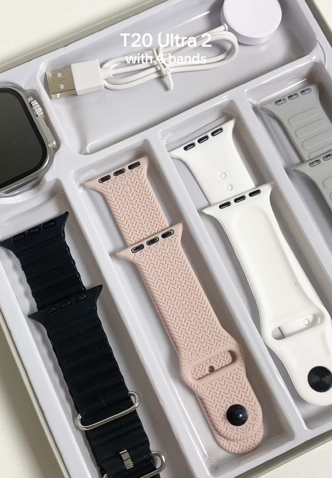 My go-to smart watch ⌚️ supeer sulit kasi 4 na yung bands nya #smartwatch #watch #t20 #smartwatchultra 