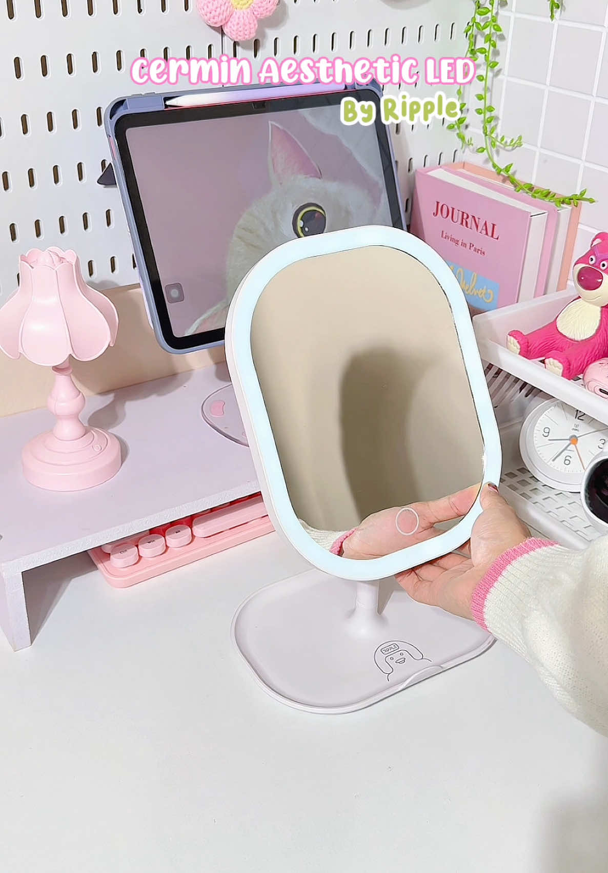 Cermin aesthetic yg ada lampunya 😍💖 @Ripple Official #cerminled #cermin #cerminaesthetic 