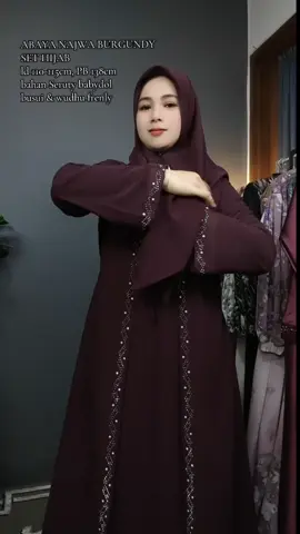 ABAYA NAJWA #abayalebaranterbaru2025 #gamissethijab #abayaterbaru #gamissethijabburgundy #abaya 