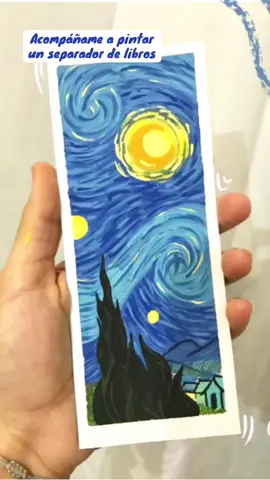 Hermosos separadores de libros, esta vez, la noche estrellada de van gogh ✨💙🌙 #separadordelibros #bookmark #lecturaespaña #españa #barcelona #almeria #madrid