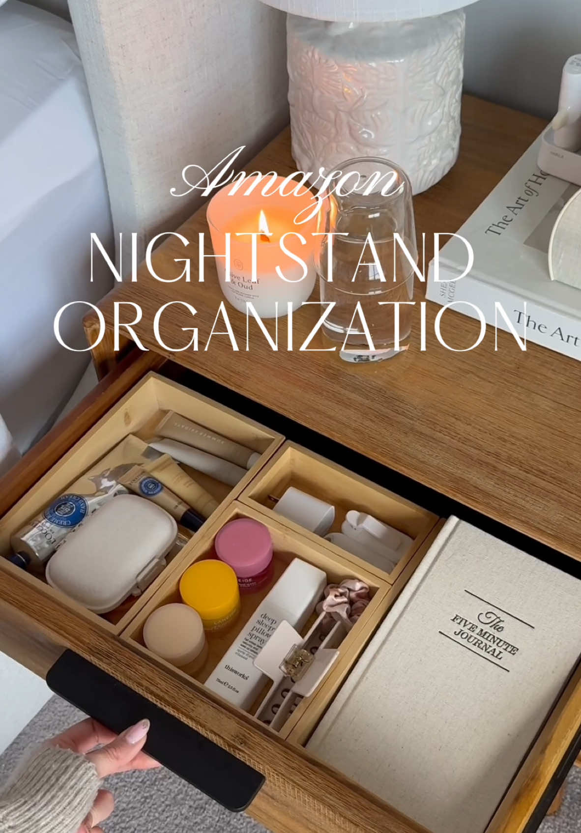 Nightstand Organization on my AMZ NIGHTSTAND List! #amazonfinds #amazonorganization #nightstandorganization #bedroomorganization #organizedhome #homeorganization #homeorganizationhacks #organizationtips #asmr #satisfyingvideo #asmrtiktoks #bedroominspo 