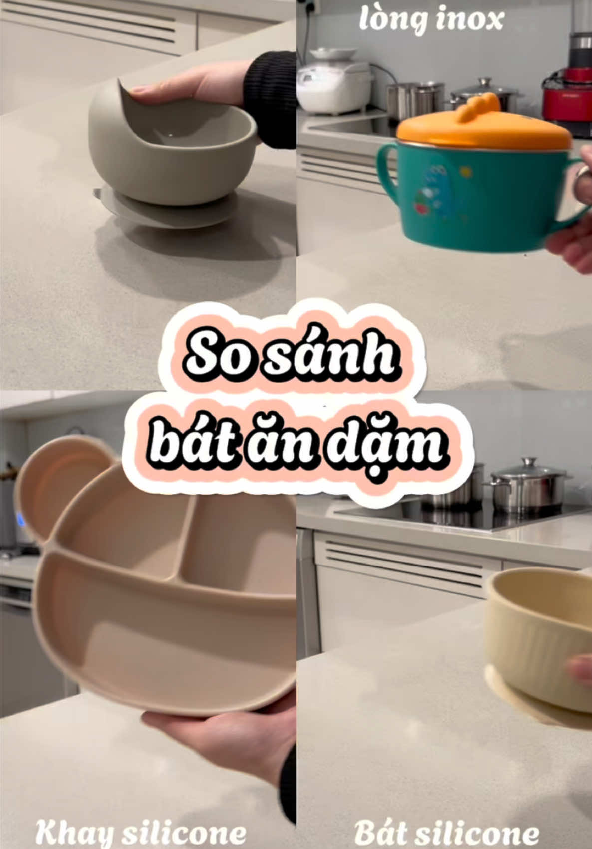 So sánh các kiểu bát ăn dặm cho con. Loại nào tối ưu nhất. Các mom cùng xem clip nhé!  #bátăndặm #elmichbabycare #elmich #foryoupage #fyp 