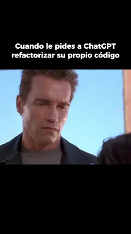 A veces le pido código a ChatGPT y termino pidiéndole varias veces que lo refactorice hasta que queda como yo quiero. 😅 Solo espero que en el futuro no tome conciencia y se acuerde de mí... 👀💻 #software #chatgpt #programacion #programadores #informatica #devlife #humorcode