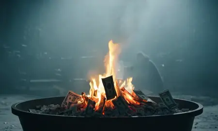 Money Burning #money #doller