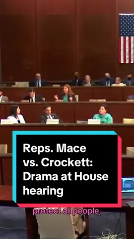 Rep. Nancy Mace (SC-R), and Rep. Jasmine Crockett, (TX-D), got into a heated exchange at a House hearing Tuesday that culminated with Mace challenging Crockett by asking whether she wanted to “take it outside.” The exchange came during a discussion of civil rights and transgender rights, with Crockett calling for re-establishing a subcommittee on civil rights and criticizing Mace’s rhetoric about transgender people.  #congress #house #mace  #crockett 