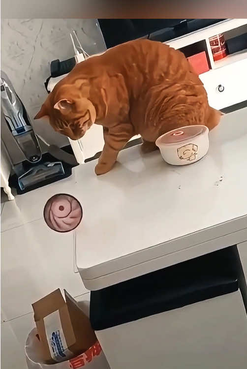 Cat that likes to throw things #haha #funnyvideos #funnycat #pet #cute 