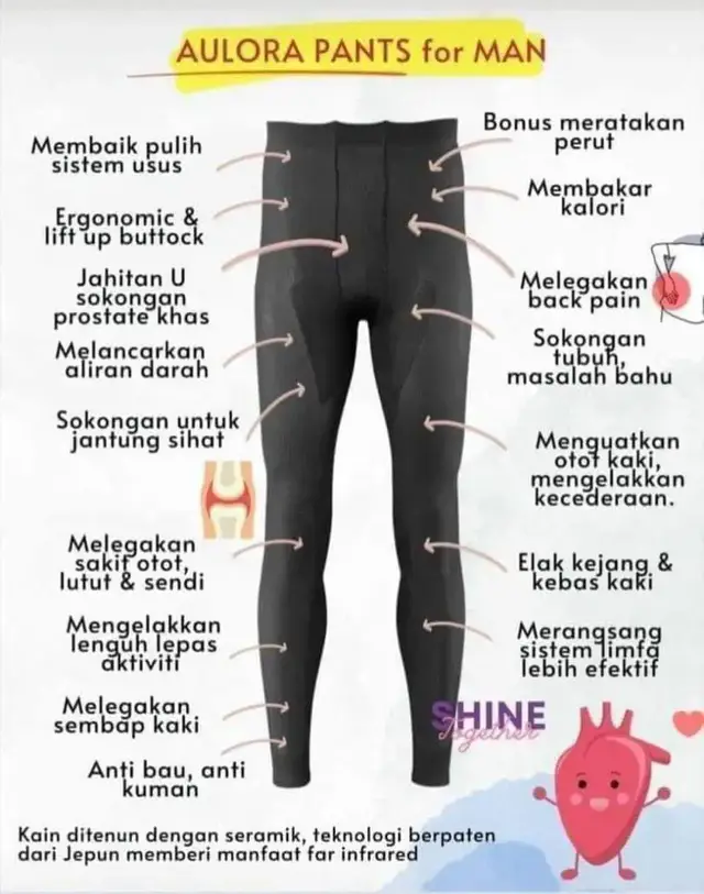 Antara fungsi dan kelebihan Aulora Pants. Banyak kelebihan Aulora Pants. Yang dah ada pakai secara konsisten at least 18 jam sehari. #aulorapants #beinternational 