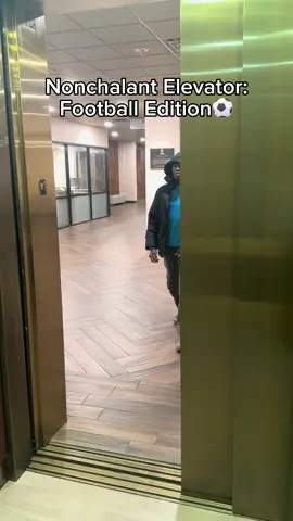 Nonchalant Elevator Challenge: Football Edition ⚽️ #Soccer #football 