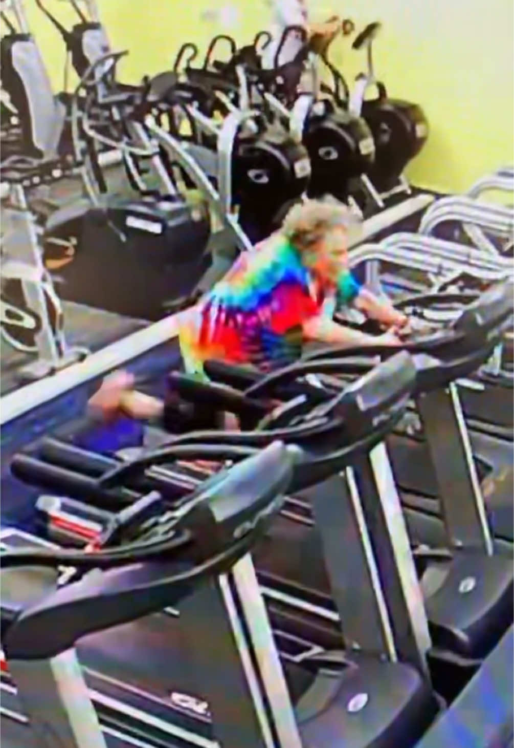 My aunt losing control on the treadmill #viral #funny #laugh #workout