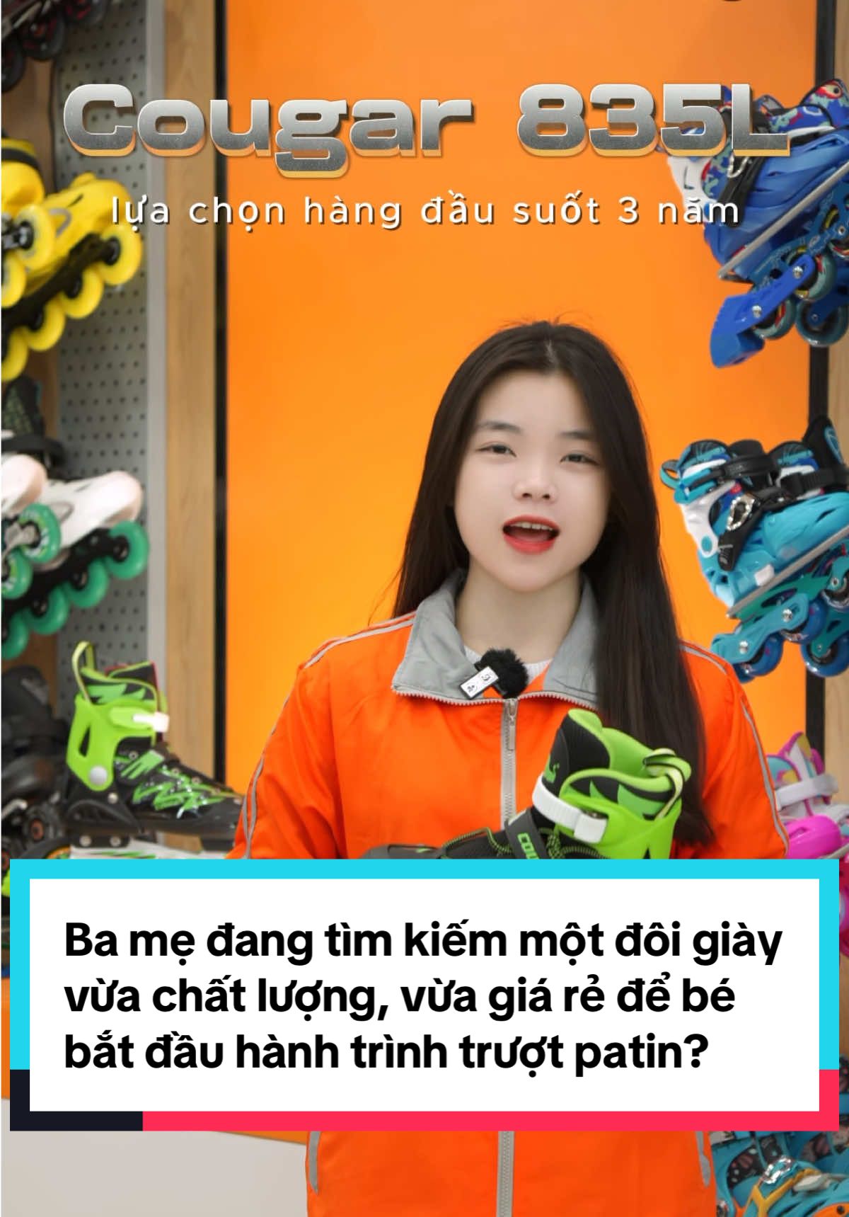 Ba mẹ đang tìm kiếm một đôi giày vừa chất lượng, vừa giá rẻ để bé bắt đầu hành trình trượt patin cho trẻ em? Cougar 835L chính là lựa chọn lý tưởng #truotpatinchotreem #cougar #thegioipatin #835l 