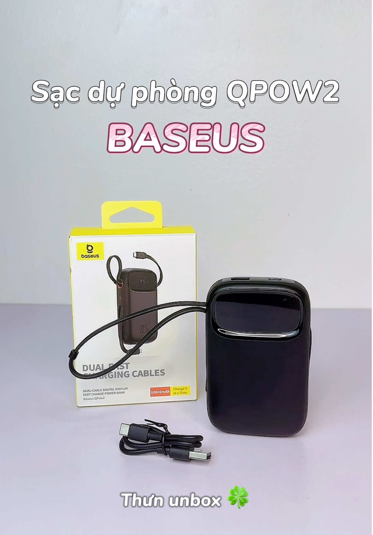 Sạc dự phòng QPOW2 Baseus #baseus #xacduphong #Vzone #docongnghe #xuhuong #goclamdep #reviewlamdep 