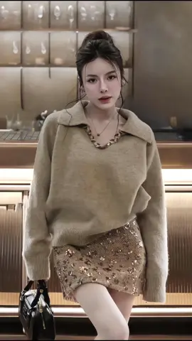 Áo Len Nữ Cổ Bẻ V đính cườm#xuhuong #áolen #phoidoxinh #viral #fyp #xuhuongtiktok 