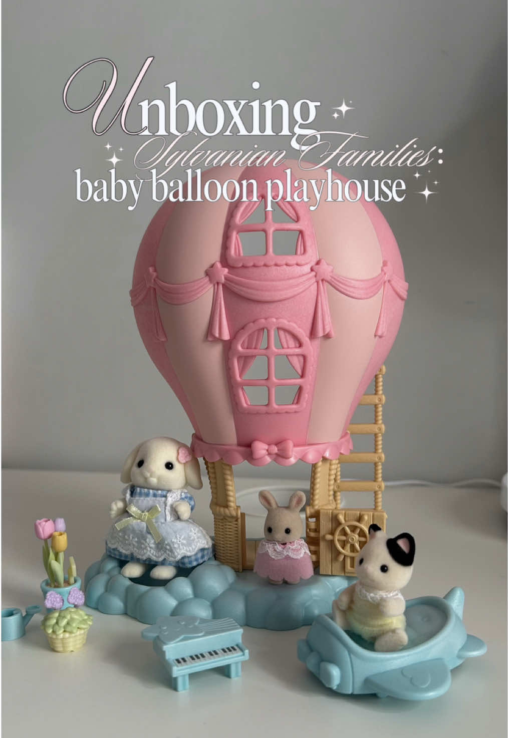 unboxing sylvanian families againn (baby balloon playhouse) ☁️⭐️ #calicocritters #sylvaniancollector #sylvanianfamilies #aesthetic #aestheticunboxing #unboxingsylvanian 