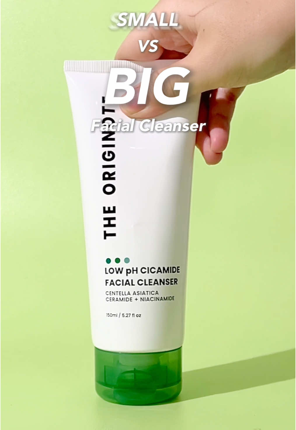 OGs, wanna know the difference between our small and newly launched BIG facial cleanser? Watch this 😉💚 #TheOriginote #skincare #cleanser #facialwash #facialcleanser 