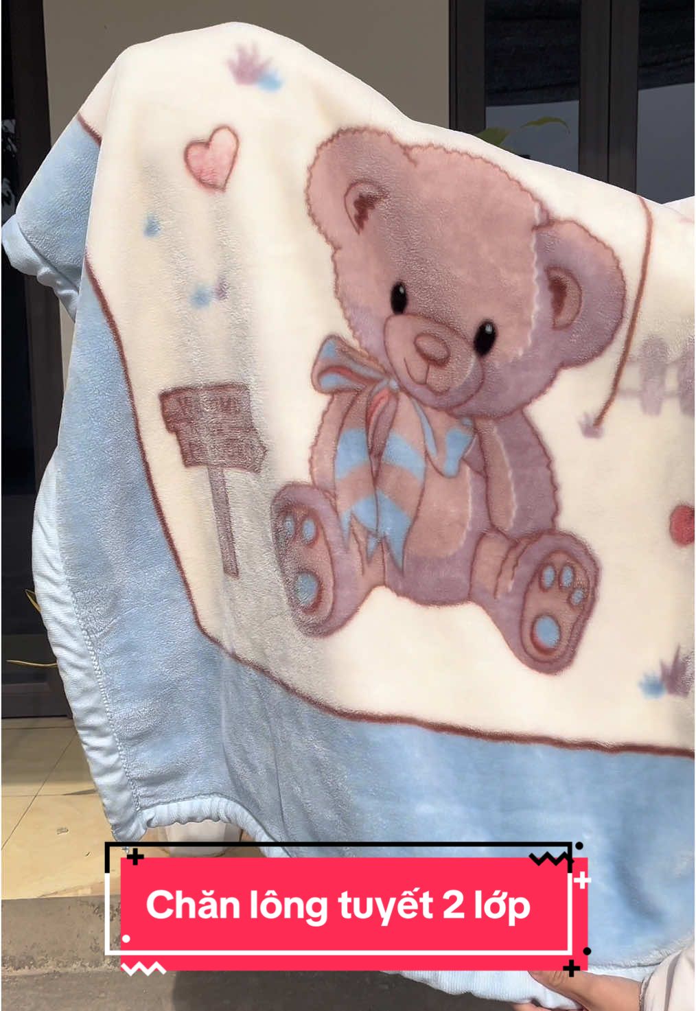 Chăn lông tuyết 2 lớp lông mềm không rụng các mẹ ạ #chanchobe #chanlongtuyetchobe #chanchobedihoc #mebapreview9 