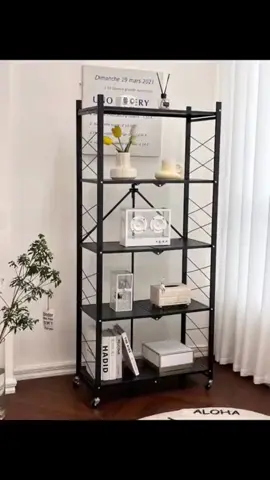 Kệ sắt không gỉ gấp gọn 5 tầng 👍🏻 #giadungtienich #fyp #xuhuong #decor #giadungthongminh 