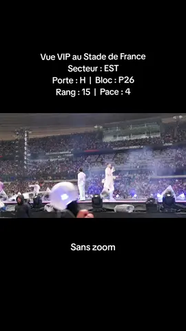 Vue du Stade de France Hâte de voir J-hope une nouvelle fois 🙏 #galadespiecesjaunes2025 