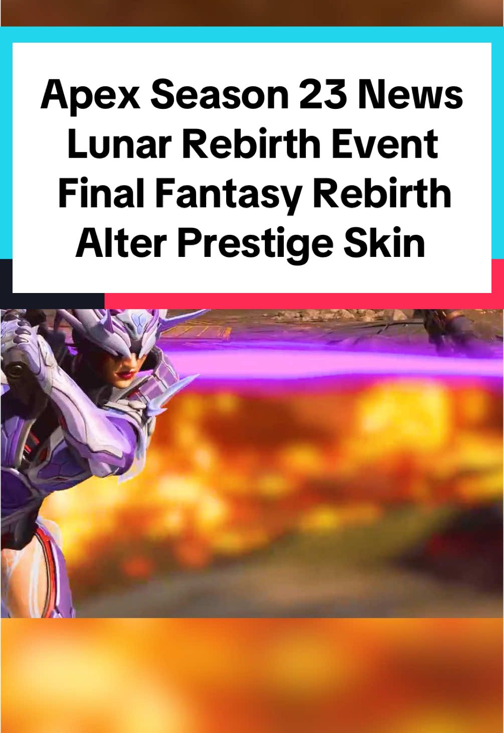 2 Collection Events At The Same Time! 👀 The Lunar Rebirth Collection Event is releasing within Apex Legends Season 23 that includes 2 unique Collection Events! The first one is the Final Fantasy Rebirth Event from last year, which features Iconic Skins for Crypto, Horizon, Wattson, Newcastle, and more. Plus, Materia Hop Ups and the Buster Sword will be useable in-game within the Rift Relics. -Blue Materia - HP Absorb: damage enemies to heal yourself -Green Materia - Lightning: reload an empty weapon to emit a shock nova, damaging and slowing nearby enemies -Purple Materia - Crit Rate Up: random criticals provide extra damage -Red Materia - Summon: summon a Nessie companion to attack your foes Addiontally, 24 new limited-time skins will be releasing for Gibraltar, Ballistic, Revenant, The Flatline, The R-301, and more. Alter will be getting her Prestige Skin which comes with a Mythic Finisher and Sky Dive Trail! #apex #apexlegends #GamingOnTikTok #apexseason24 #creatorsearchinsights 