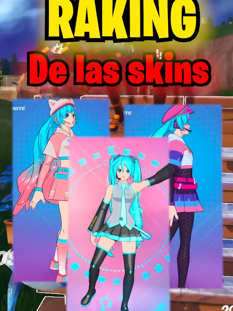 Raking de las Skin de Hatsune Miku #fortnite  #fortnitememes  #meencantafortnite  #hatsunemiku  #gamerentiktok  #bryanfenix  #humor  #viral 