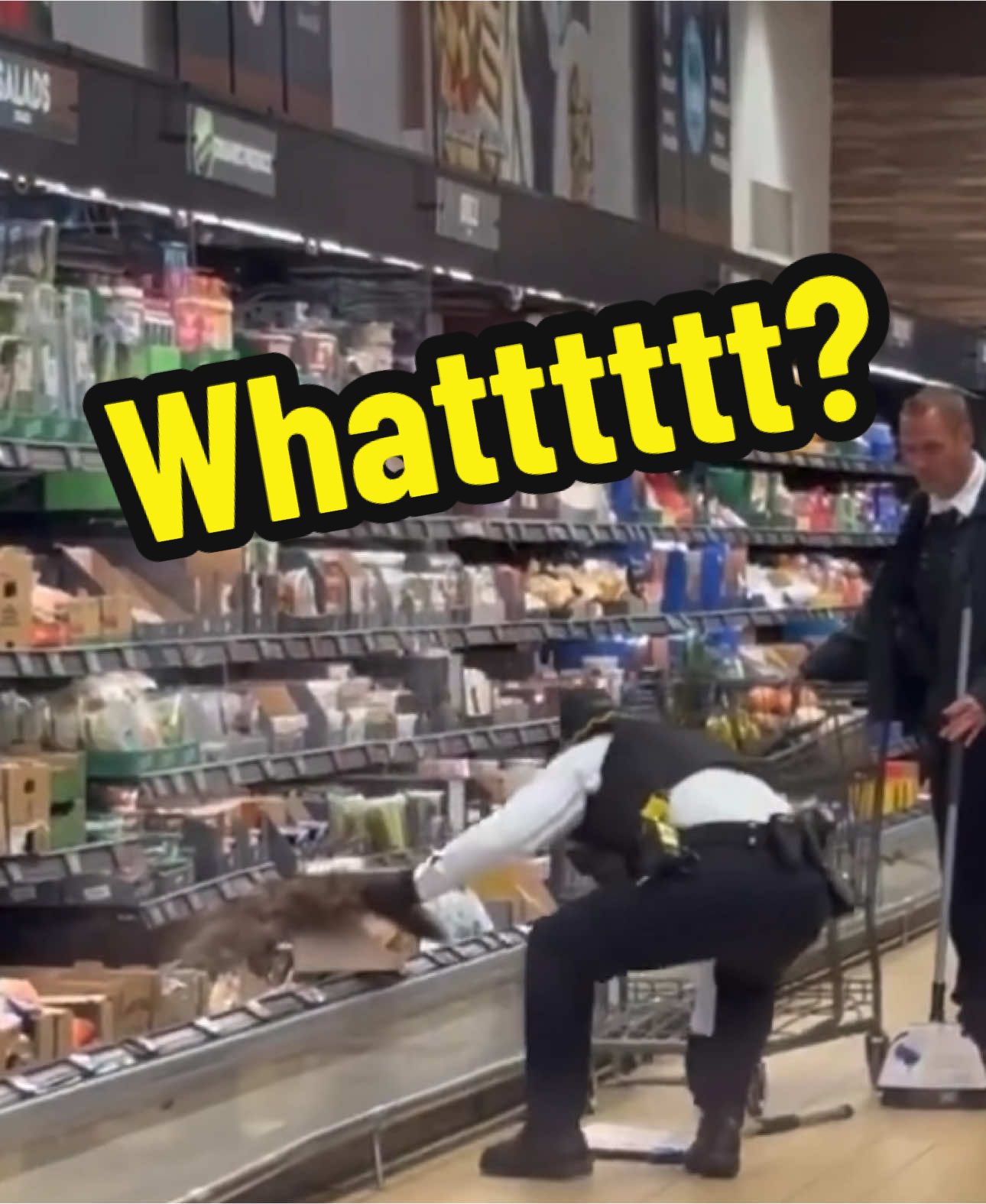 This just happened at supermarket near my Moms house. What the F was that????