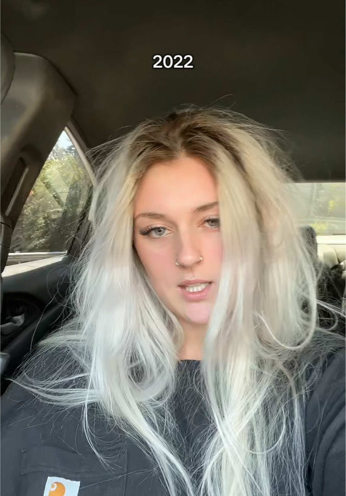 i should’ve listened to the people that told me platinum was not my color 😂💀 #transformation #transition #transitions #beforeandafter 