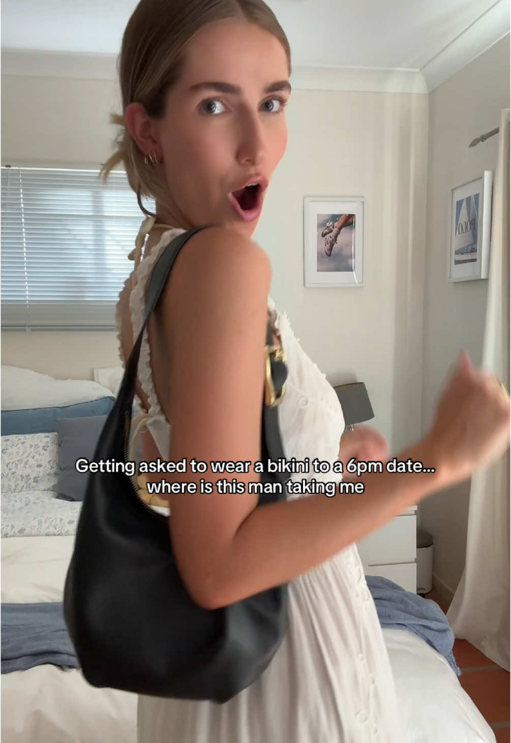 Getting asked to wear a bikini to a 6pm date… where is this man taking me #firstdate #fitcheck #dateoutfits 
