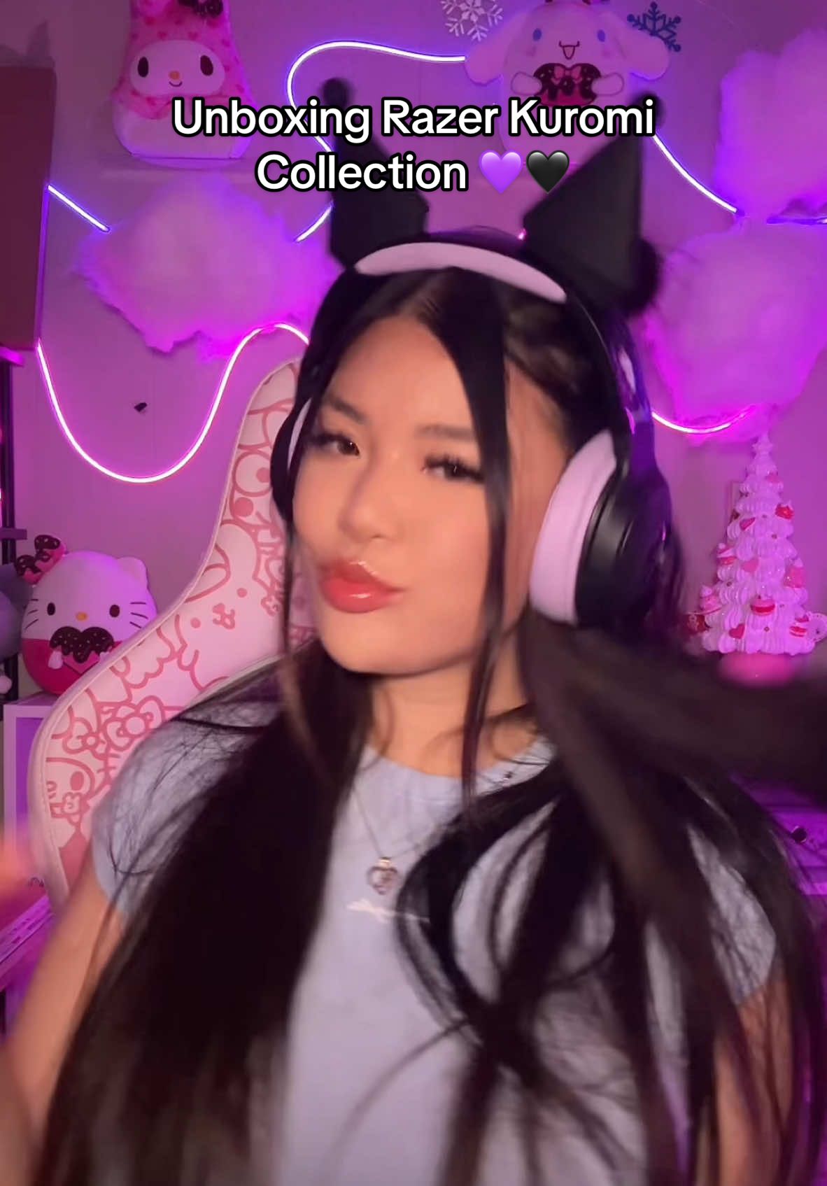 Thank you @Razer I’m OBSESSED with this Kuromi collection 🤩 #asmr #asmrunboxing #gaming #sanrio #satisfying #fyp 