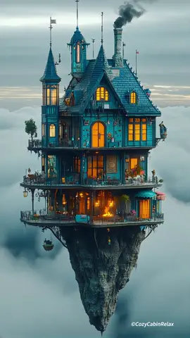 Magical Victorian House Floating Above the Clouds – A Surreal Whimsical World! #VictorianHouse #FloatingHouse #MagicalWorld #SurrealShorts #FantasyAesthetics #WhimsicalHomes #CreativeArchitecture