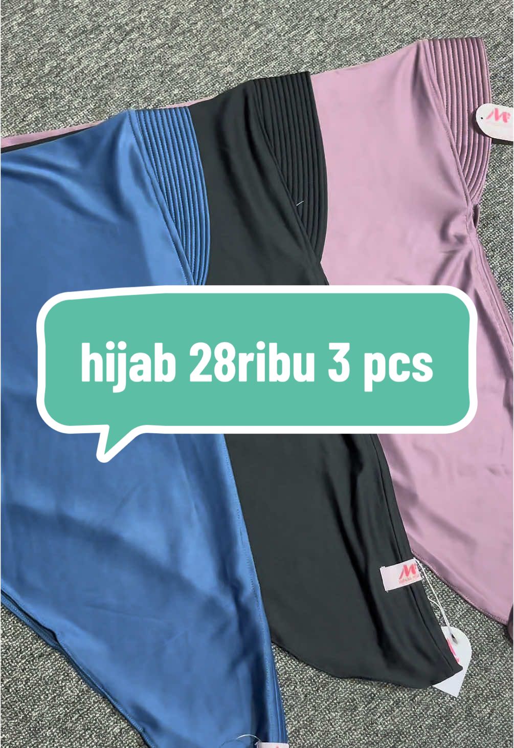 hijab bergo 28ribu dapat 3 pcs #hijab #hijabinstan #hijabbergo 