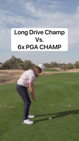 Can a long drive champ beat a 6 time PGA Tour Champ? 🤔