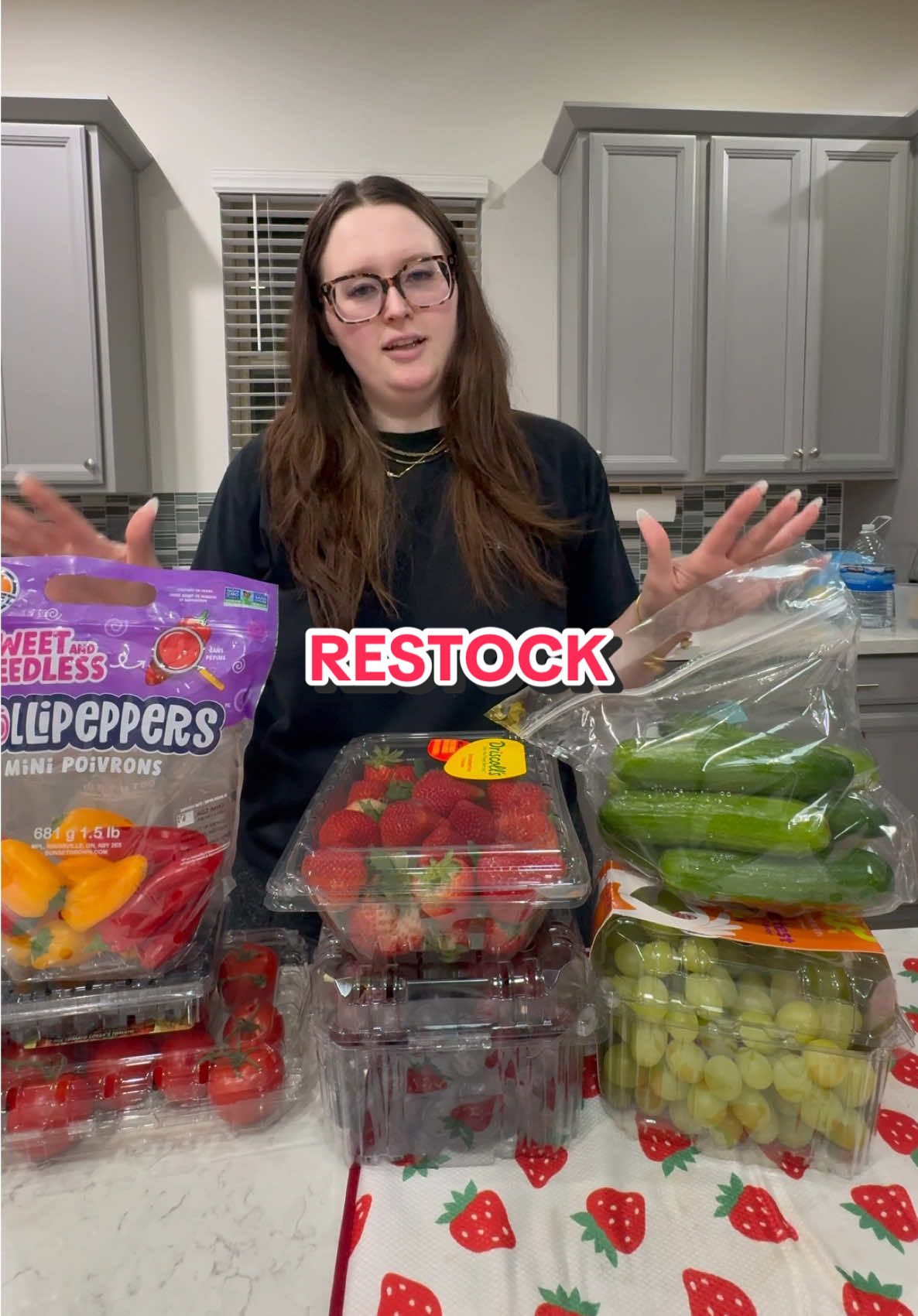 Let’s do a fridge RESTOCK ⭐️ASMR⭐️ FRUITS & VEGGIES #restock #asmr #refrigerator 