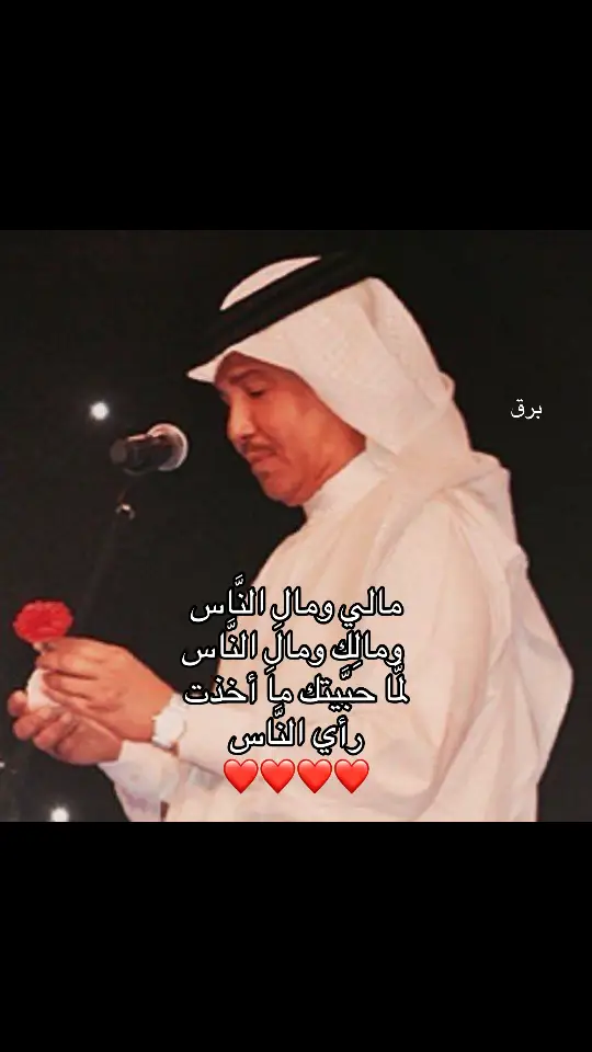 لمَّا حبَّيتك ما أخذت رأي النَّاس❤️ #محمد_عبده #برق #music #fyp #fyp #foryoupage #explore #foryou #viral 