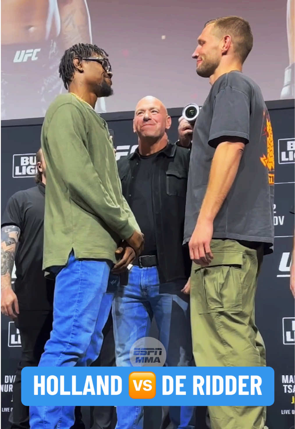 #KevinHolland and #ReinierdeRidder are ready to battle 😤 #UFC311 #UFC #MMA #combatsports 