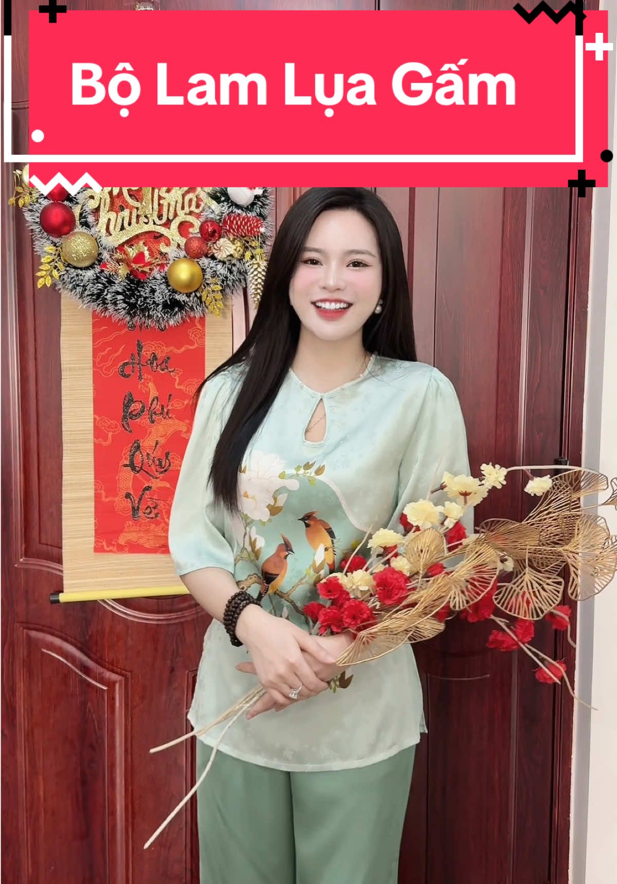 Bộ Đồ Lam Đi Lễ Tết Vải Gấm Hoa Mai #champhan #champhanreview #châmphan #review #bodo #bolamtruyenthong #bolamdichua #bolammactet #phapphuc #phaphucdichua #thoitrang #thoitrangnu 