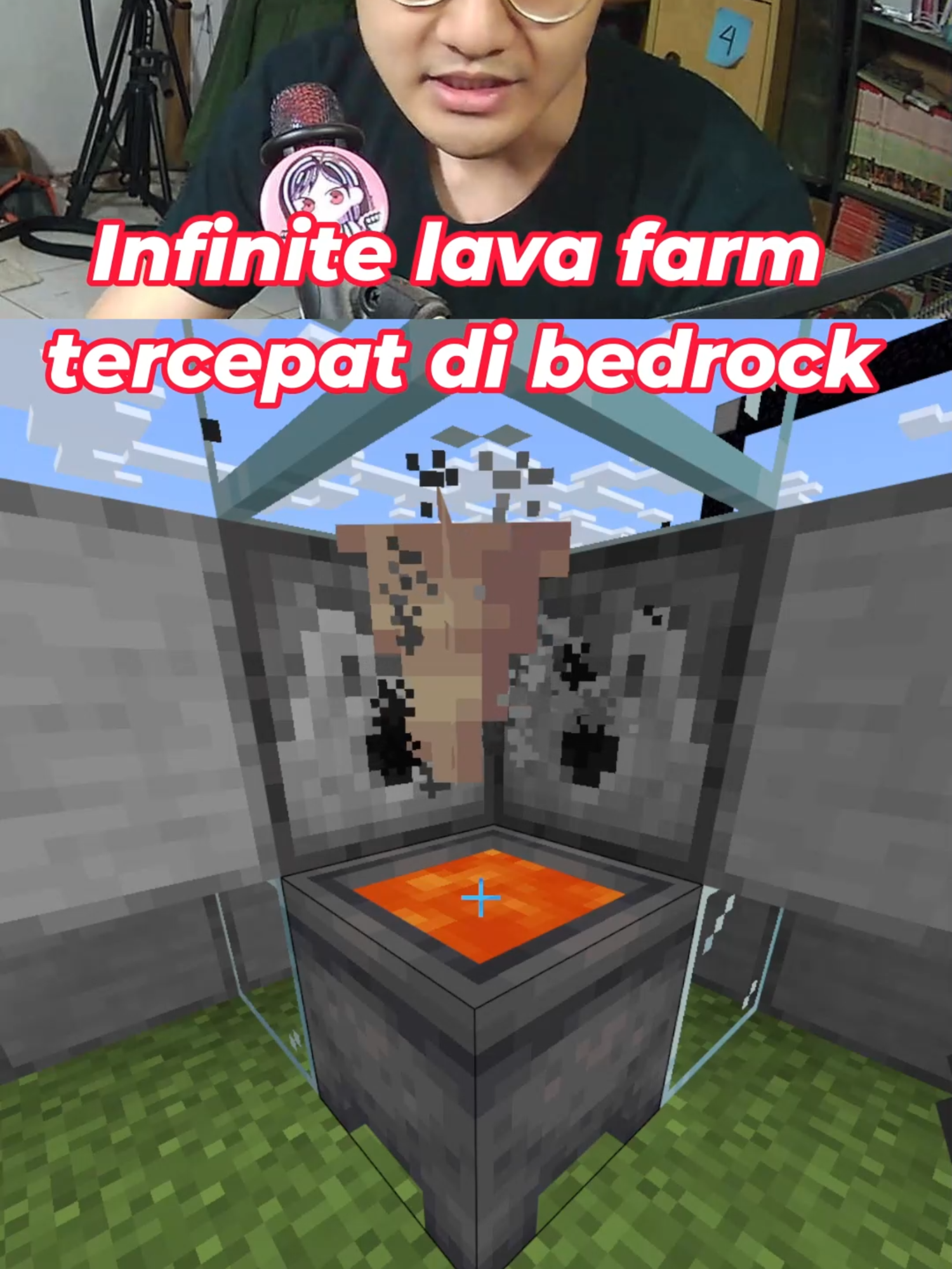 Tutorial Bikin Infinite Lava Farm Cepat di #Minecraft Bedrock | makasih buat @Lek Tumbassss untuk desainnya