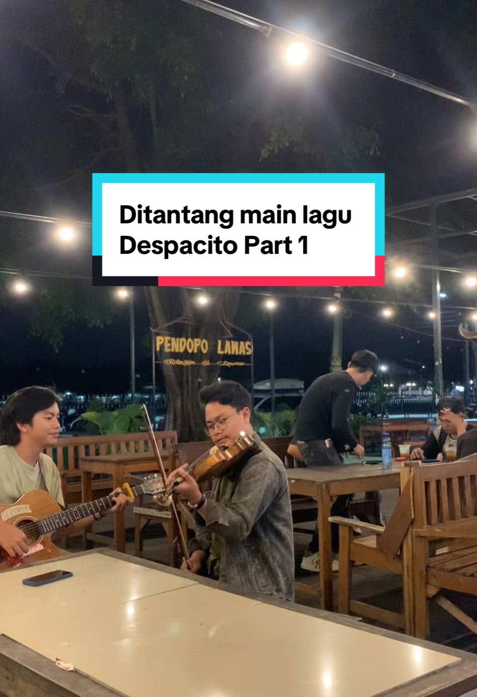 Ditantang lagi nih sama @prass♪ main lagu Despacito @Luis Fonsi #fyp #foryoupage #tongkrongan #nongkrong #jamming #gitar #despacito #luisfonsi #luisfonsioficial #daddyyankee #biola #tongkronganmusik #duet #violinist #violincover #fyppppppppppppppppppppppp 