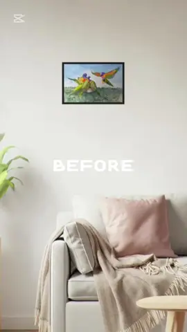Colourful watercolour wall art print with birds! #etsywallart #etsybusiness #fyp #viral #tiktokmademebuyit #homedecor #readytohang 