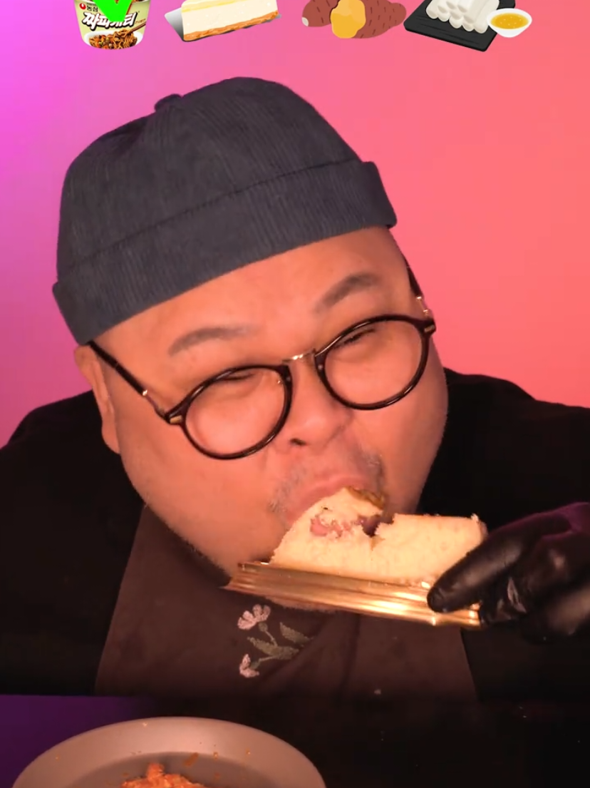 짜파게티에 파김치?! 꿀조합!! #허미노 #배고파 #만두제작단