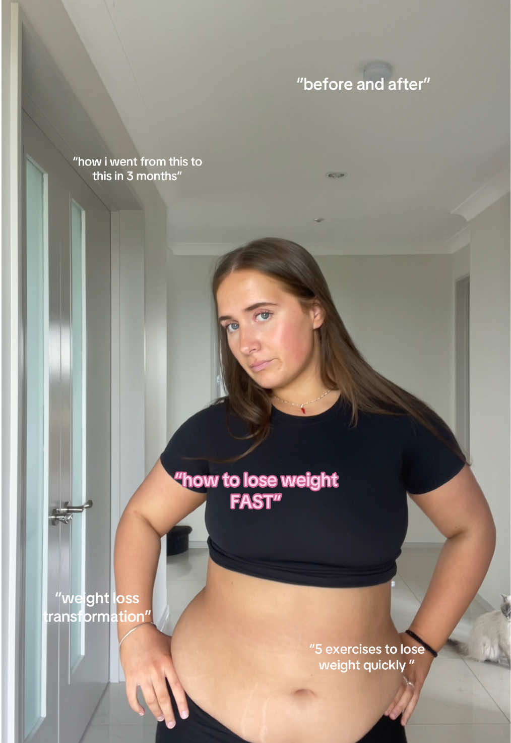 often these ‘before and after’s’ we see online are people simply posing and repositioning their clothing to appear slimmer or more toned ❤️ don’t compare yourself to someone online because it’s often times not real ❤️ #bodypositivity #midsize #beforeandafter 