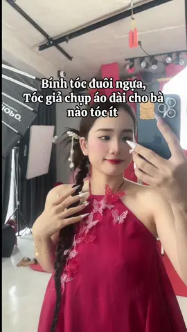 Tóc đuôi ngựa cho bà nào tóc ít muốn chụp áo dài Tết nháa 🥰🥰 #Camloishop #samtetbaovui #tiktokshoptet #tocgia #tocduoingua #bimtocxinhxinh 