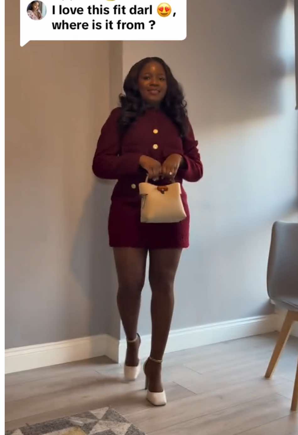 Replying to @Erica👑  Here you go! 🫶 Complete outfit details : Set from @River Island  Shoes from @Next  Bag from @CULBIA  #outfit #ootdinspiration #graduation #graduationoutfit #suits #styletips #stylish 