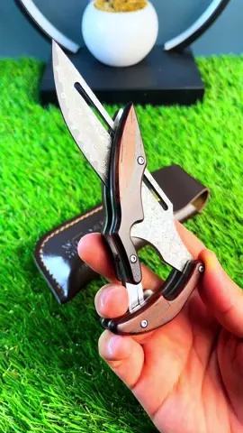 Mechanical style Damascus blade,are you interested?#knife #blade #camping #gift #tiktokshop 