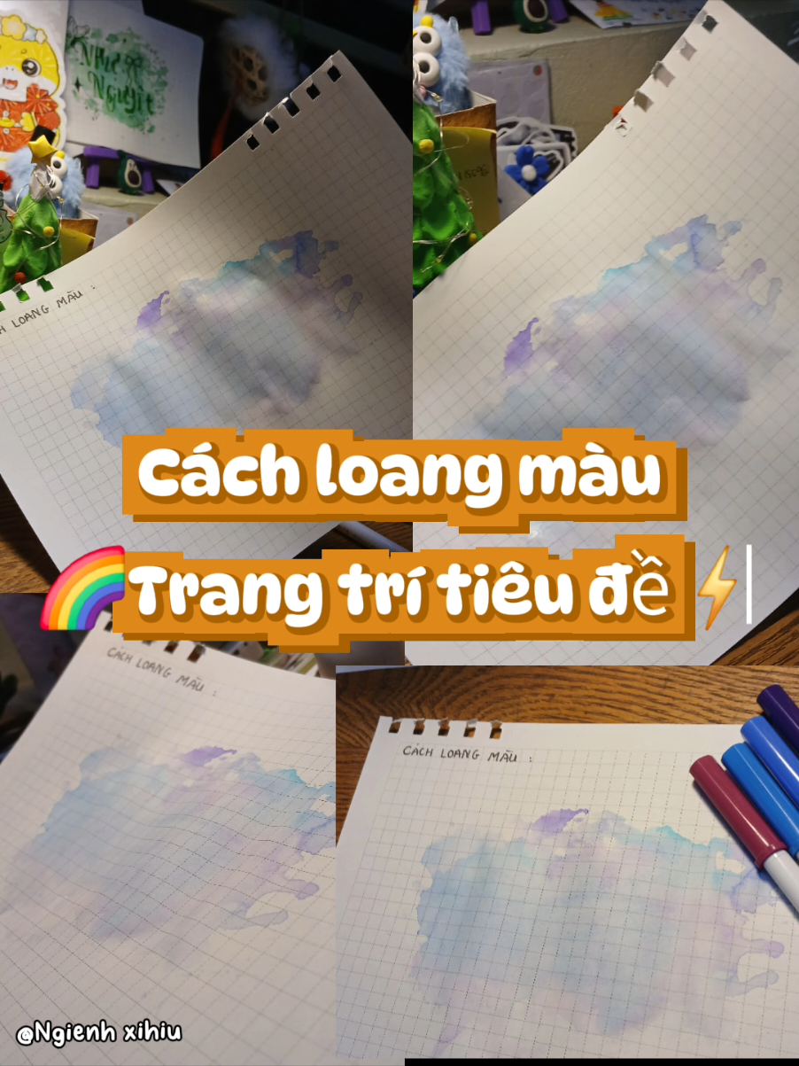 ||🌈Cách loang màu tiêu đề:||Mong vid lên xhuong🍀||