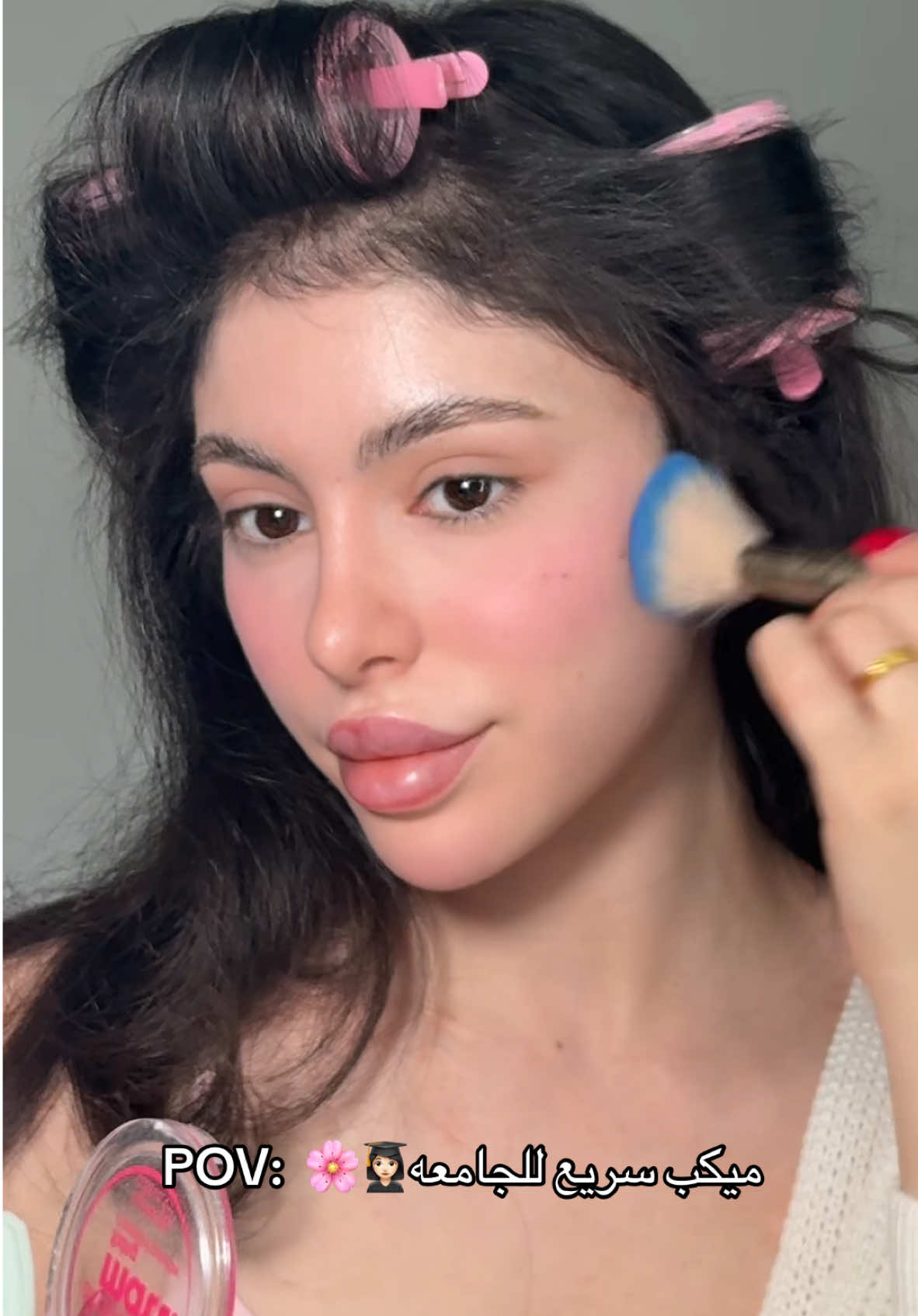 Easy 10 minutes makeup 🫶🏻🌸  #makeup #quickmakeup #ميكب_سريع  #girlytok ##بيوتي #ميكبي 