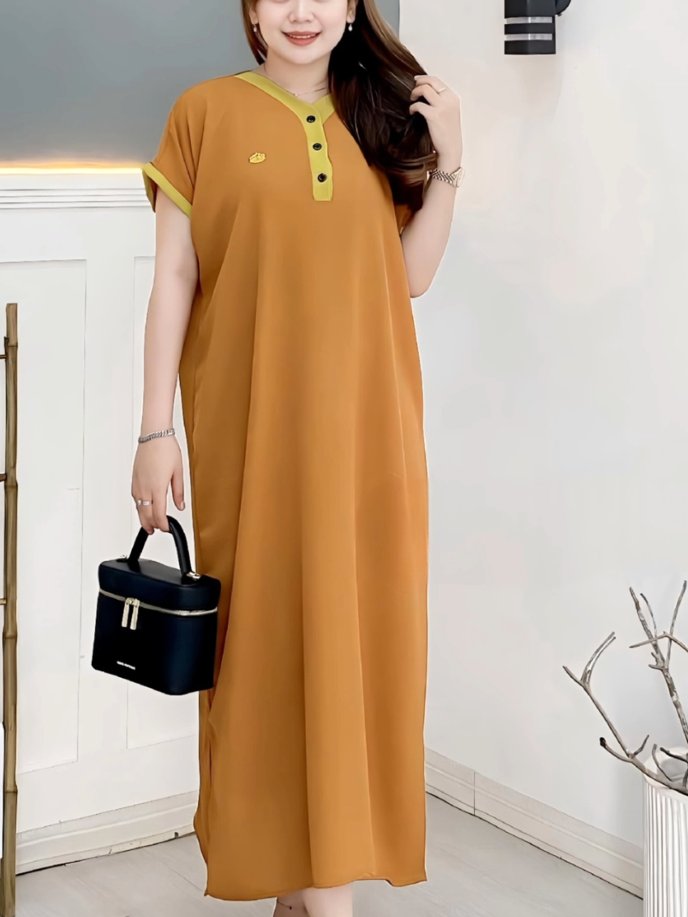 Dress FOMO Dress FOMO Wanita Isi 3 Pcs Bumil Busui Nyaman Ld 120 Pb 120 #daster#bumil#busui#fyp 