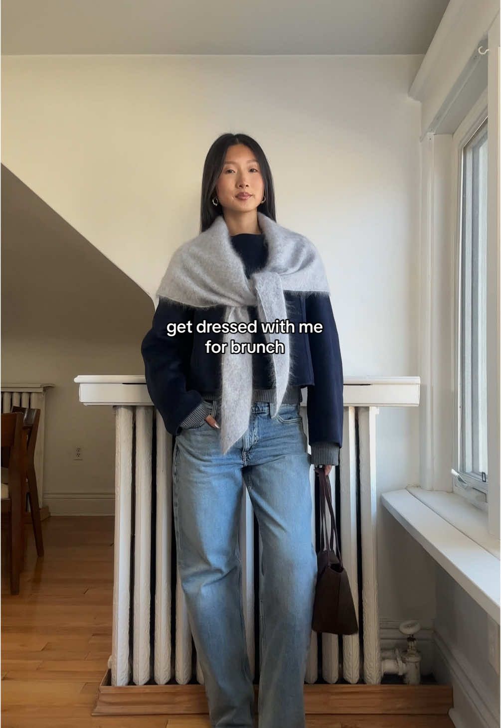 get dressed with me for brunch with the girls @Banana Republic #bananarepublicpartner #brunchoutfitinspo #winteroutfit 