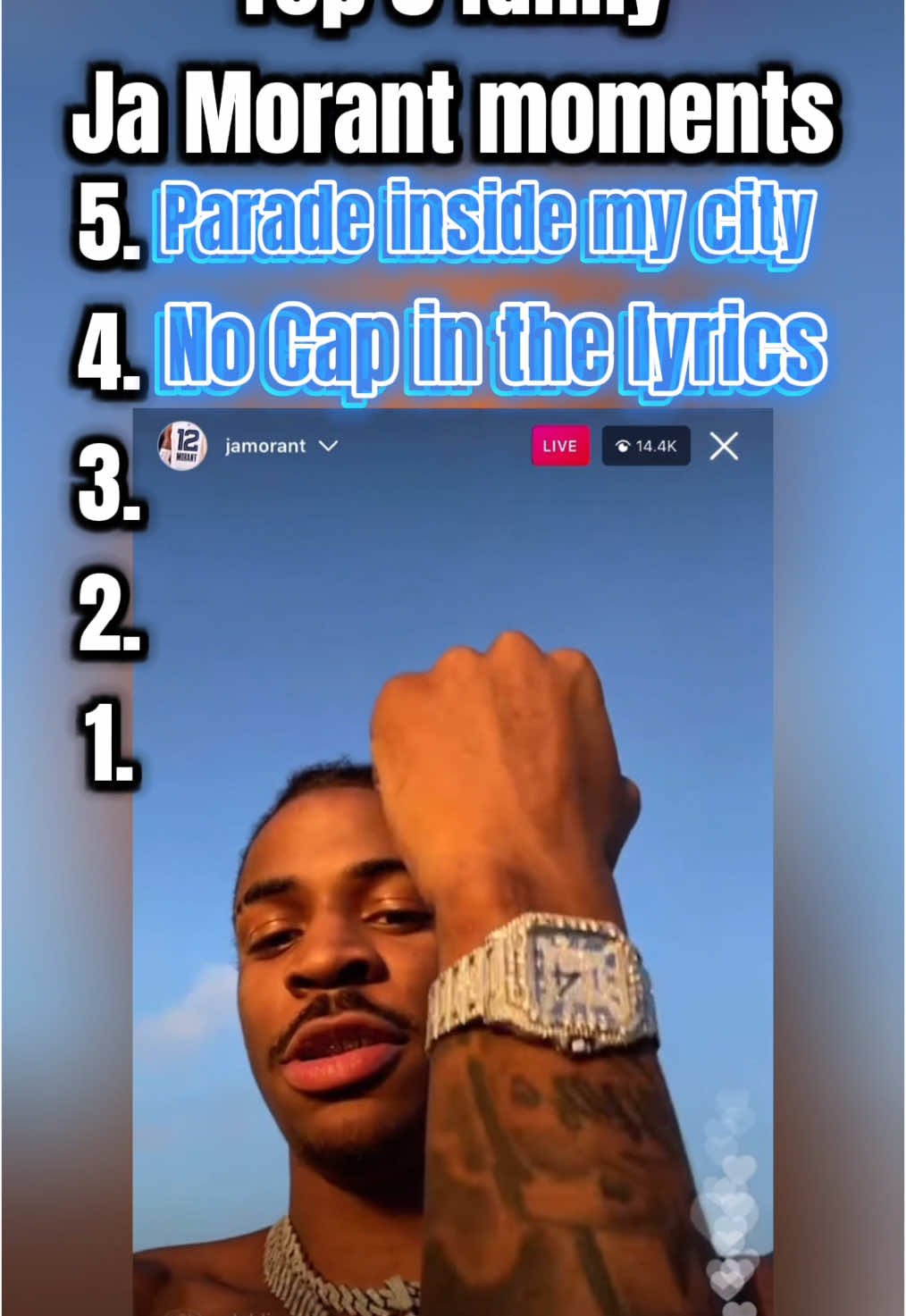 It’s a parade inside my city #jamorant #ja #morant #jamorant12 #NBA #basketball #memphisgrizzlies #hoops #buckets #paradeinsidemycity #funny #jokes #nbayounboy #lilbaby #hooper #america #american #fyp #foryoupage #viral #trending 