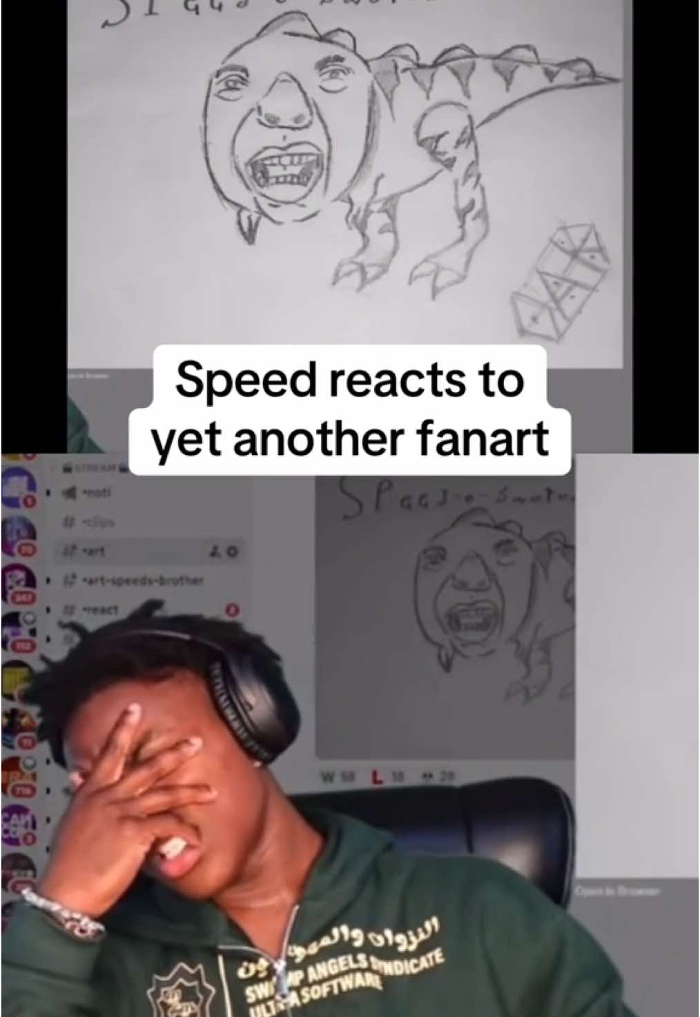 Ishowspeed reacts to yet another fanart #ishowspeed #fanart #drawings #reaction #discord #youtube #livestream 