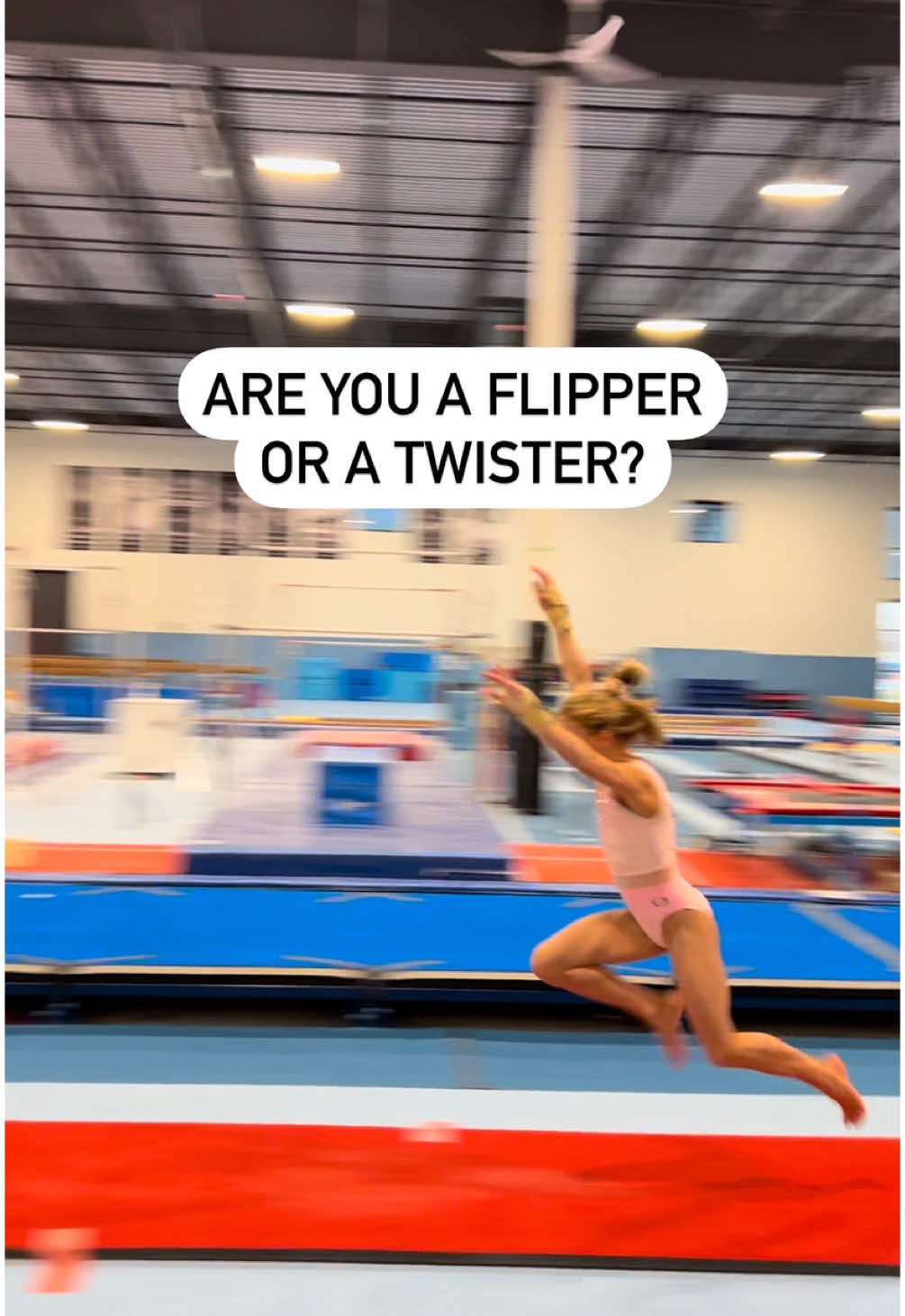 Some gymnasts are primarily flippers and others are primarily twisters. I’m still figuring it out but it seems I might be a twister! 🌪️ Which are you? #gymnast #level9gymnast #vault #gymnastics #gymnasticstraining #gymnastsoftiktok 